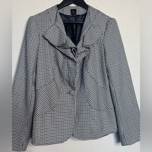 Saks Fifth Avenue Women's Stylish‎ Houndstooth Blazer - Size 14